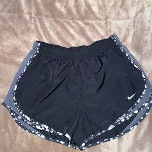 Nike black and white floral shorts
